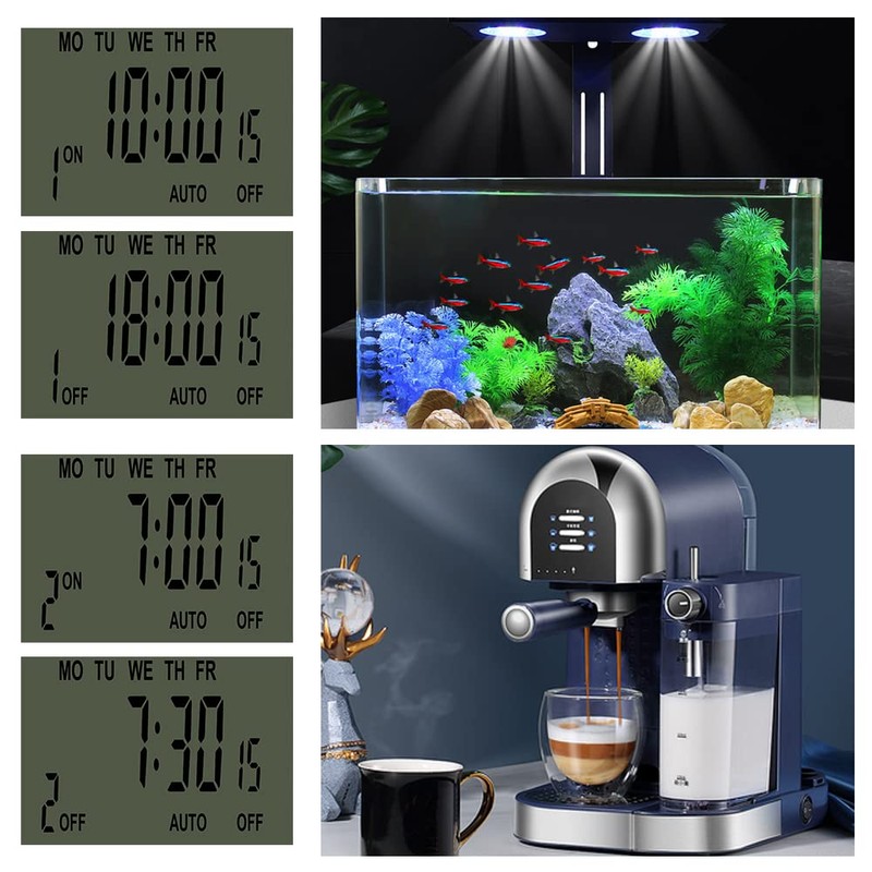 KETOTEK Digital Plug in Timer Socket 20 On/Off Programmable Timer