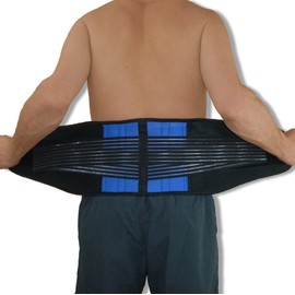 NeoPhysio Neoprene Double Pull Lower Back Support Lumbar Brace = XXL