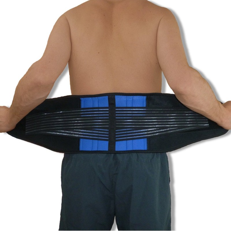NeoPhysio Neoprene Double Pull Lower Back Support Lumbar Brace =