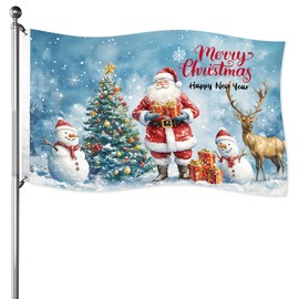 Christmas Flags, 5x3ft Double-Sided Merry Xmas Flags for Outside Happy New Year Flags Christmas Decorative Flags Perfect Christmas Decorations for Home Yard Garden