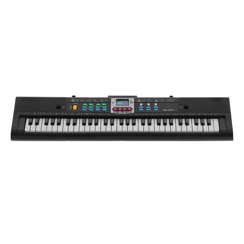 61Key Mini Electric Piano Black MultiFunctional Studio Toy with Microphone