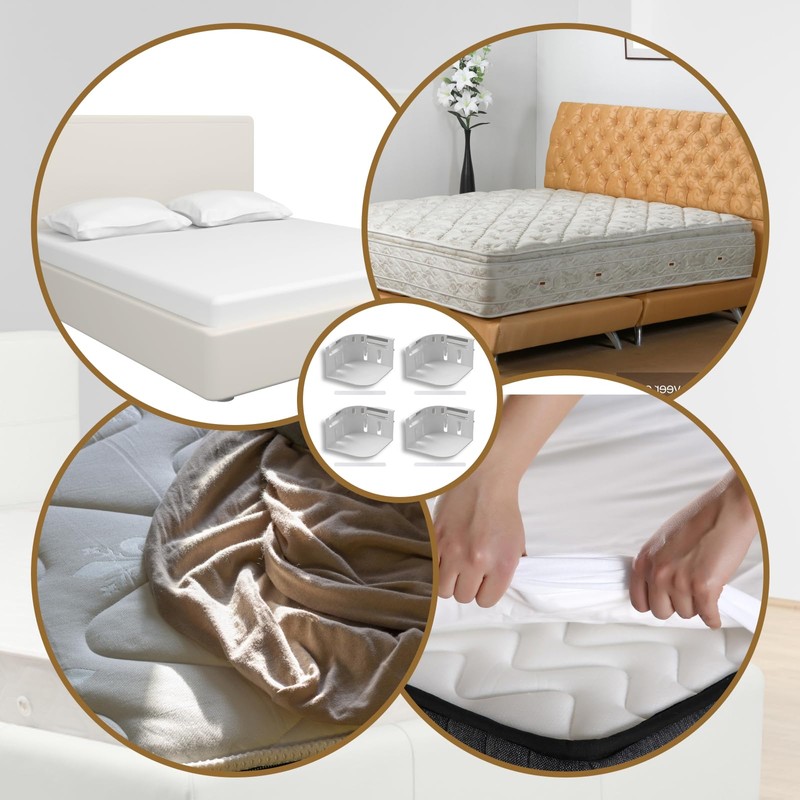 Bed Sheet Holder, Sheet Holders for Bedding, Fitted Sheet Clips