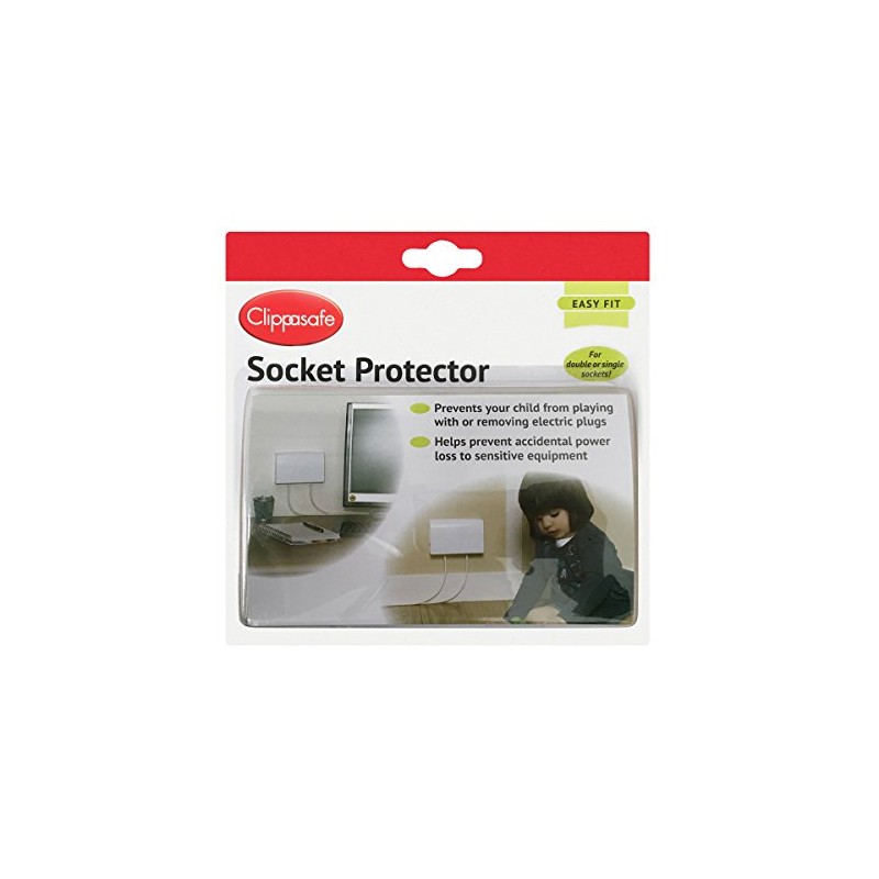 Clippasafe Socket Protector- Stone White (2 Pack)