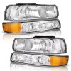 Unbranded Pair Headlights Assembly For 1999-2002 Chevy Silverado/00-0