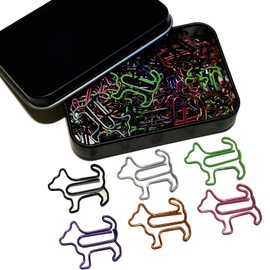 Cute Paper Clips, 60 PCS Shiba Inu Dog Shaped Paper Clips Animal Bookmarks Clips, Assorted Colors, Fun Office Gifts for Women Men Coworkers Teachers Students Girls Boys Shiba Inu Lovers