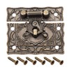 uxcell Wood Case Chest Box Rectangle Clasp Closure Hasp Latches