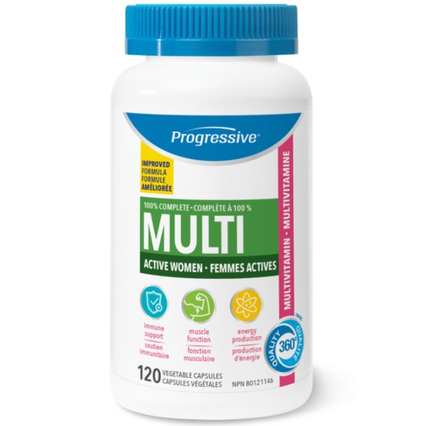 Progressive MultiVitamins For Active Women, 120 Vegetable Capsules (New Formula)