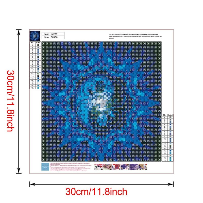 5D Diamond Painting Diamond Painting Pictures, Wowdecor Mandala Yin and