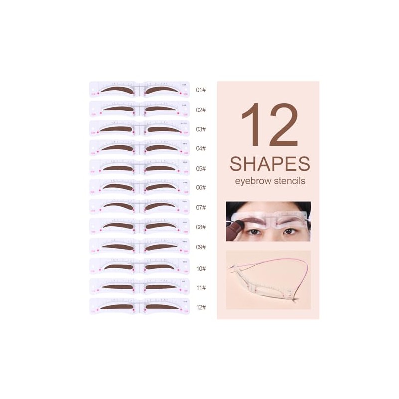 Sello De Cejas, Eyebrow Stencil stamp Kit, Polvo para Cejas