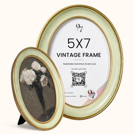 97 Decor Oval 5x7 Picture Frame - Small Vintage Picture Frames 5x7, Elegant Oval Frame 5 X 7 For Wall Hanging, Vintage Frames 5x 7 Antique Home Decor
