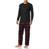Essentials by Seven Apparel Men's Long-Sleeved Top and Fleece Bottom