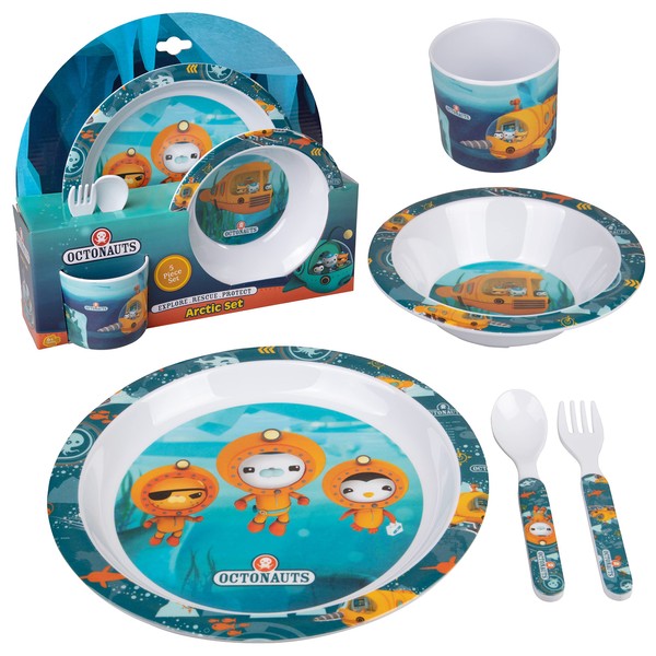 Octonauts 5 Pc Mealtime Feeding Set for Kids and Toddlers