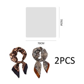 2 Pieces Women’S Hair Scarf, Women’S Leopard Print Headband, Women’S Zebra Print Scarf, Women’S Fashion Neck Scarf, Women’S Leopard Print Accessories