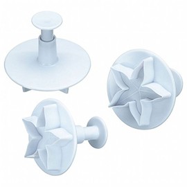 KitchenCraft Sweetly Does It Lotus Blossom Fondant Plunger Cutters, Set of 3