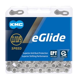 KMC eGlide EPT 9, 10 & 11 Speed Chain Dark Silver 118 Links