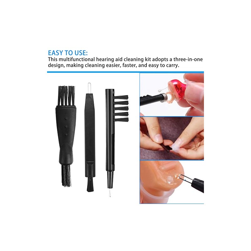 8Pcs Hearing Amplifier Cleaning Brushes,Hearing Aid Brushes Wire for Cleaning,