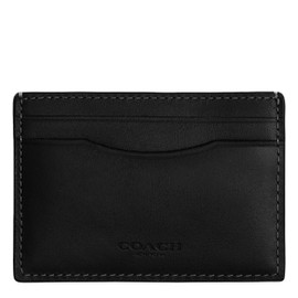 COACH Men's Money Clip Card Case, Black, One Size