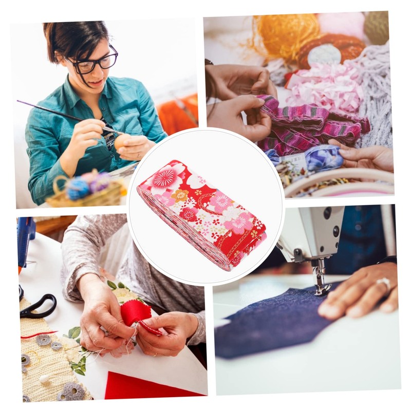 CORHAD 20pcs Quilting Fabric Strips for DIY Quilting Patchwork Vibrant