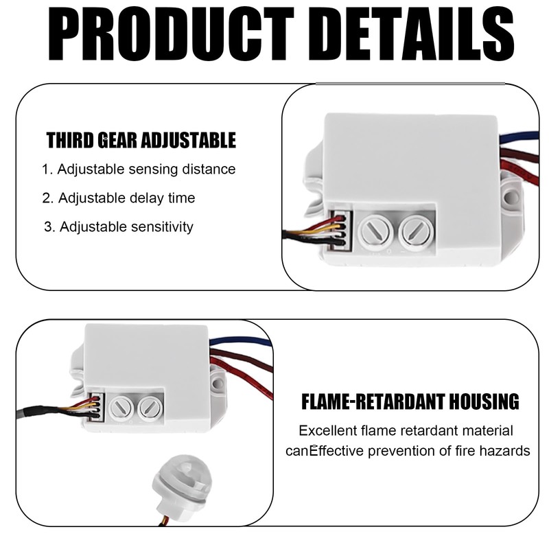 Mini Motion Detector 220 V: IP65 Mini Infrared Motion Sensor