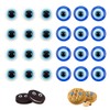 FERCAISH Pack of 200 Blue Flat Round Evil Eye Beads,