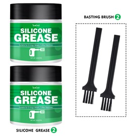 Silicone Grease - 4oz Food Grade Plumbers Grease, Waterproof Silicone Lube for O Ring, Valve Rubber Seals, Faucet, Espresso Machine - Food Grade Lubricant Grease for Kitchenaid Stand Mixer, Filters