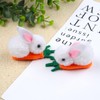 Easter Hair Clip for Women White Rabbit Carrot Claw Clips