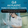 100 Pcs A4 Plastic Punched Punch Pockets 30 Micron for