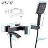 BEIYI Wall Mount Tub Faucet with 3 Functions Handheld Sprayer,