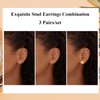 MUYAN 3Pcs Pearl Dolphin Shell Earrings for Women Gold Trendy
