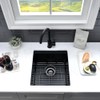 15 Inch Black Bar Sink Undermount-VASOYO 15x17 Undermount Bar Sink