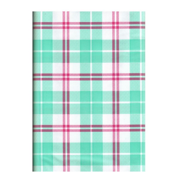 Kane Home PEVA Vinyl Tablecloth Flannel Back Waterproof Easter Plaid
