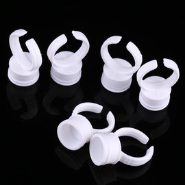 Tazas de tinta del tatuaje 100 unids anillos de maquillaje desechables Pigmento del tatuaje de la ceja Pigmentos Holder Container Maquillaje Herramienta (#3)