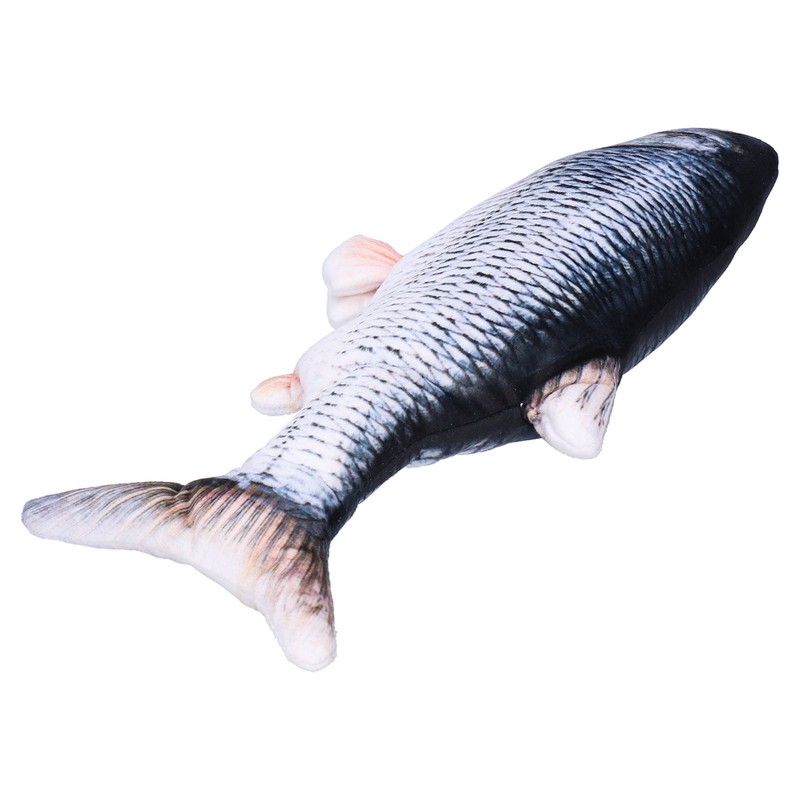 Electric Fish Cat Toy Plush Moving Wagging Jumping Automatic Simulation