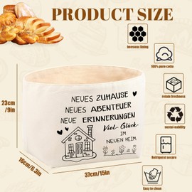 Fabric Bread Basket, Sustainable Bread Basket, Modern Fabric, Housewarming Gifts, Home, Housewarming Gift Idea for Breakfast, Brunching & Holidays (White) (House + Flower)