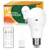 Neporal MagicGlow Rechargeable Light Bulbs with Remote, 3 Colors Shift