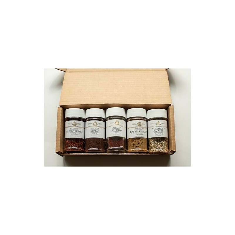 India Tree Mediterranean Spice Gift Pack - Aleppo Pepper, Sumac,