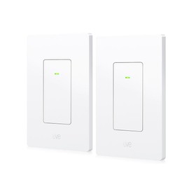 Eve Light Switch (Matter) 2-Pack – Smart Wall Switch for Apple Home, Alexa, Google Home, SmartThings; for Single-Pole & 3-Way switches; Thread, Requires Thread Router & Neutral Wire; UL-Certified