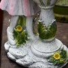 LED Solar Light Girl Resin Figure Carving Fairy Statue Lights