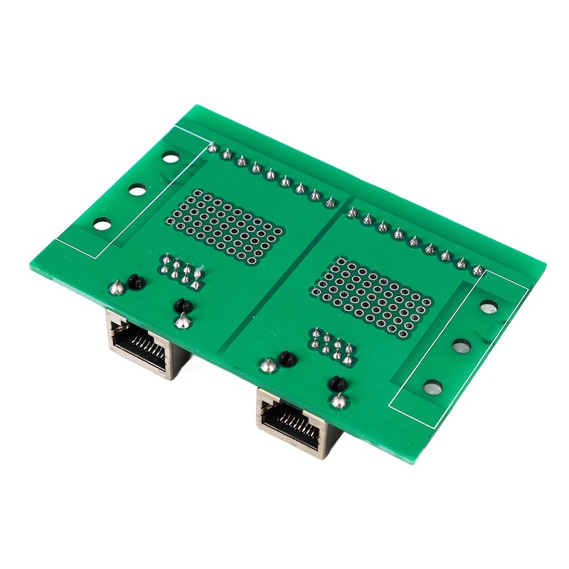 RJ45 Ethernet Connector Breakout Board Dual Network Port Input Screw