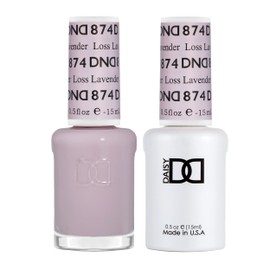 DND Gel Polish Set, Sheer Collection, UV/LED Gel Polish and Air Dry Nail Lacquer, Matching Chip-Free Polish Duo, 874 Loss Lavender, 0.5 Fl Oz