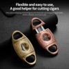 CIGARLOONG Cigar Cutter Stainless Steel Silver Bronze Engraved V Cut