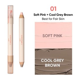 JUDYDOLL Quick-Fix Contour Duo - Barra de contorno crema 2 en 1 con resaltador, resistente al agua y al sudor, fórmula ligera y no pegajosa, para escu