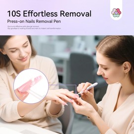SAVILAND 2PCS Nail Glue Remover Pen: 10s Effortless Removal Press On Nail Glue Remover Pen Plant-Based Solid Nail Glue Remover for False Nails, Press on Nails False Nail Remover Nail Tools Accessories