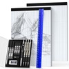Nicpro 16PCS Drafting Tools with 12‘’ Aluminum Architect Scale Ruler,