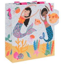 Glick Luxury Mermaid Gift Bag - Medium Size, 200 x 225 x 100mm, Multi-colour