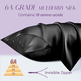 Olesilk, pillow case, 100% silk, cushion cover, hair and skin care, with a zip, 16 Momme, 1 piece