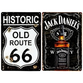 2 Bar Signs, Garden Accessories, Plaques on Garden Walls, Garden Outdoor Bar Iron Painting, Home Bar Accessories, Home Gift Accessories, Outdoor Metal Garden Logo, Creative Bar Logo Painting