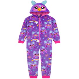 Furby Warm Children's Pyjamas | Pyjamas for Girls | Children's Sleepsuit, purple
