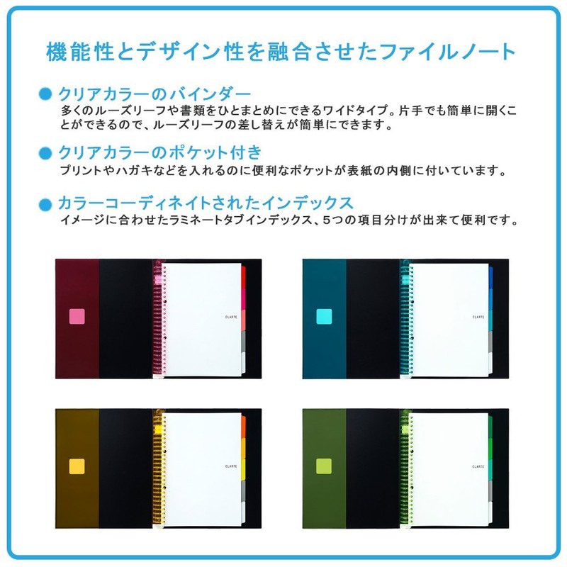 Maruman F307-09 Clarte B5 File Notebook, 26 Holes, Orange