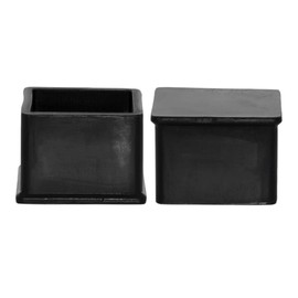 Flyshop 10Pcs Black Non-Slip Silicone Chair Leg Caps Floor Protectors Square Furniture Table Covers, 1-1/2 Inches x 1-1/2 Inches, 38mm x 38mm